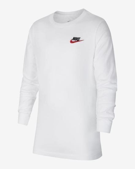 Camiseta Nike Sportswear Kids Long-Sleeve Niño Blancas Rojas | RAZEB-4021