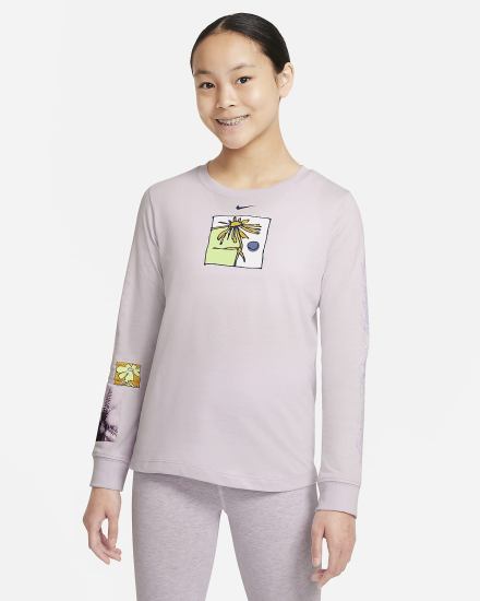 Camiseta Nike Sportswear Kids Long-Sleeve Niña Moradas | SBHXR-7581