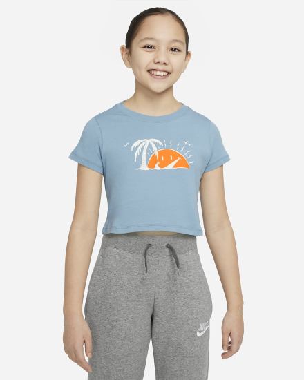 Camiseta Nike Sportswear Kids Niña Azules | ENLHS-5689