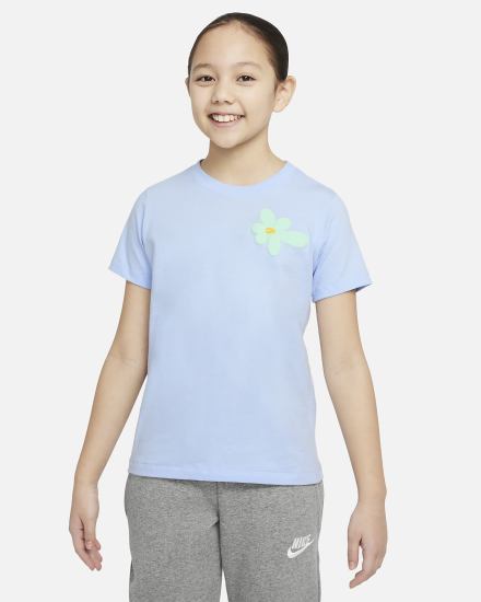 Camiseta Nike Sportswear Kids Niña Azules Claro | RMZBE-7129