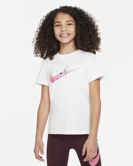 Camiseta Nike Sportswear Kids Niña Blancas | EZDHI-4821