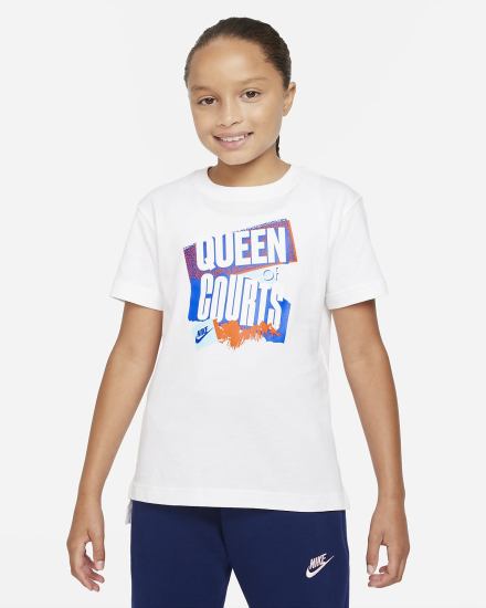 Camiseta Nike Sportswear Kids Niña Blancas | GLTUI-2351