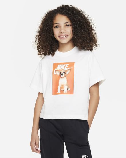 Camiseta Nike Sportswear Kids Niña Blancas | WGSNZ-0461