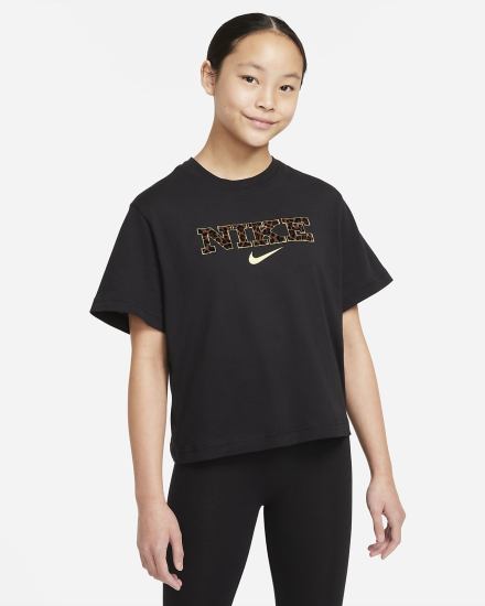 Camiseta Nike Sportswear Kids Niña Negras | ULZRI-5096