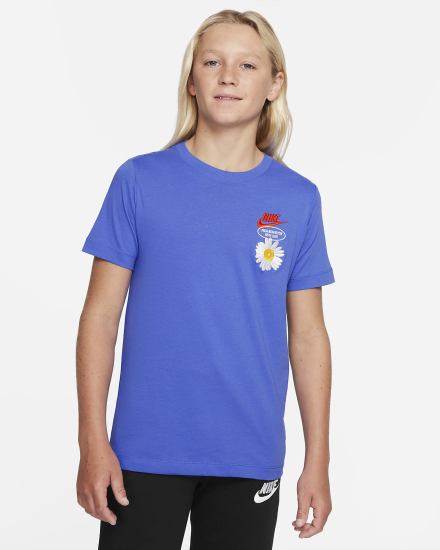 Camiseta Nike Sportswear Kids Niño Azules | ZVPUM-7406