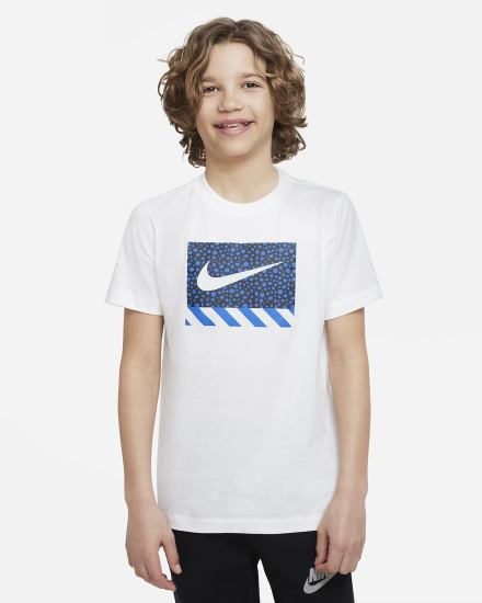Camiseta Nike Sportswear Kids Niño Blancas | BCYAS-3085