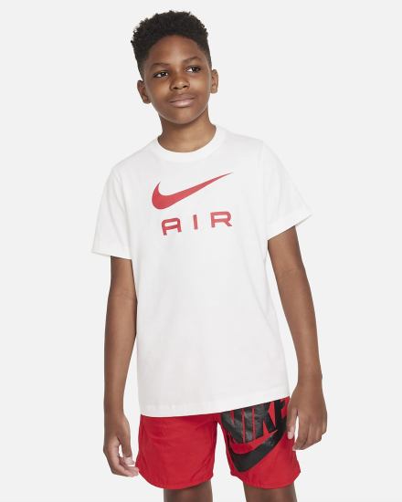 Camiseta Nike Sportswear Kids Niño Blancas Negras | NMYKF-4176