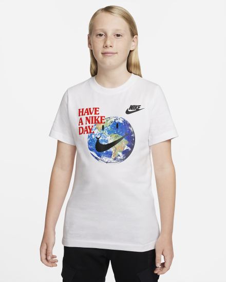 Camiseta Nike Sportswear Kids Niño Blancas | ZHLKM-5943