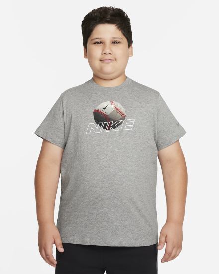 Camiseta Nike Sportswear Kids Niño Gris Oscuro | IQMCT-2851