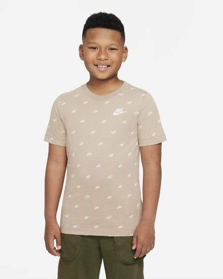 Camiseta Nike Sportswear Kids Niño Kaki | SMRPI-3820
