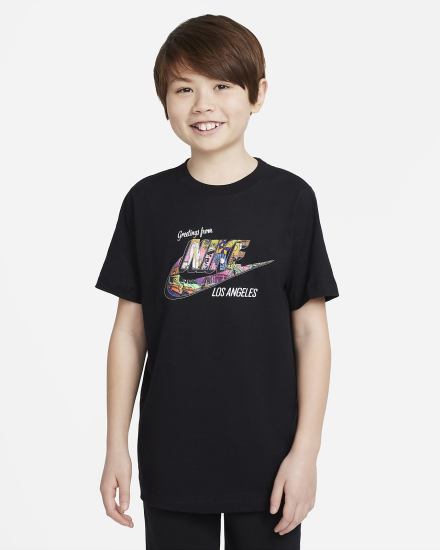 Camiseta Nike Sportswear Kids Niño Negras | CUHBF-8032