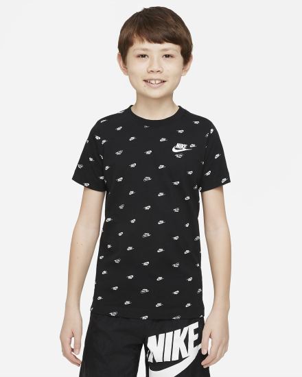 Camiseta Nike Sportswear Kids Niño Negras | DMJIA-3842
