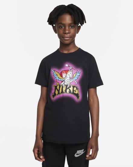 Camiseta Nike Sportswear Kids Niño Negras | NDISR-2183