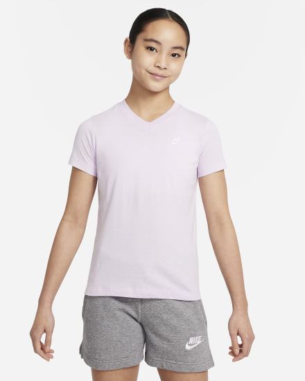 Camiseta Nike Sportswear Kids V-Neck Niña Moradas | LGYWF-4028