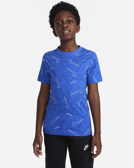 Camiseta Nike Sportswear Kids Winterized Niño Azul Real | PZJRY-6230