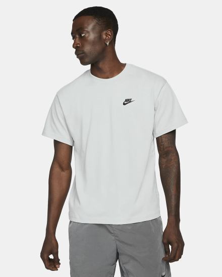 Camiseta Nike Sportswear Lightweight Knit Short-Sleeve Top Hombre Gris Negras | YMVDW-9170