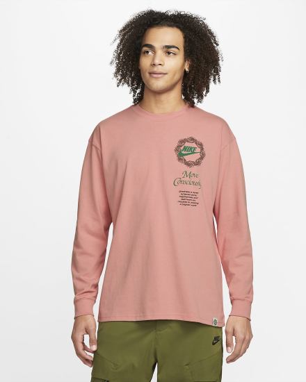 Camiseta Nike Sportswear Long-Sleeve Hombre Naranjas | FAPEB-3904