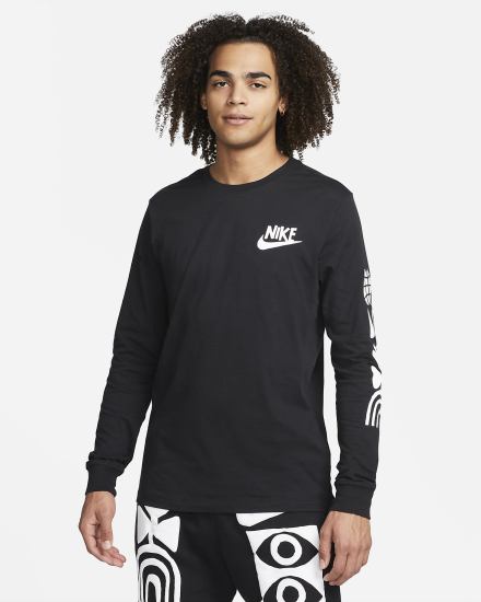 Camiseta Nike Sportswear Long-Sleeve Hombre Negras | PMKQC-4927