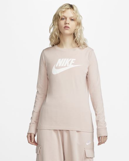 Camiseta Nike Sportswear Long-Sleeve Mujer Rosas | DUIZS-3156