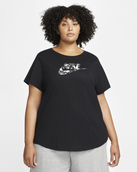 Camiseta Nike Sportswear (Plus Size) Mujer Negras | ESXMI-4987