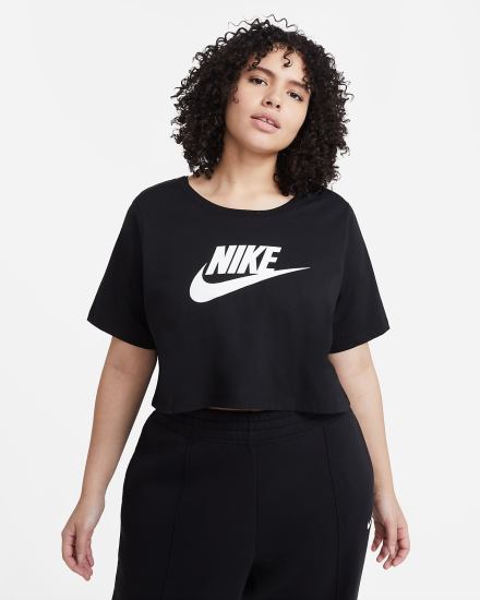 Camiseta Nike Sportswear (Plus Size) Mujer Negras | VAFKM-4978