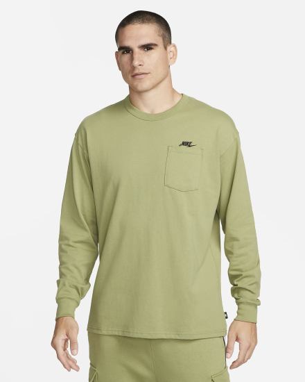 Camiseta Nike Sportswear Premium Essentials Long-Sleeve Pocket Hombre Negras | AITXY-6125