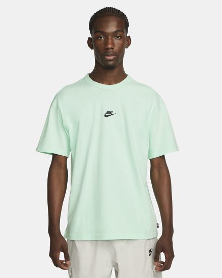 Camiseta Nike Sportswear Premium Essentials Hombre Verde Menta Negras | OBXAL-2936
