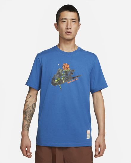 Camiseta Nike Sportswear Sole Hombre Azules Oscuro | HTILM-7136
