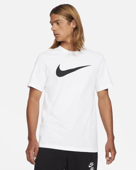 Camiseta Nike Sportswear Swoosh Hombre Blancas Negras | UKEWI-8631
