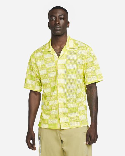Camiseta Nike Spring Top Hombre Amarillo Claro Verde | PZTDK-4837