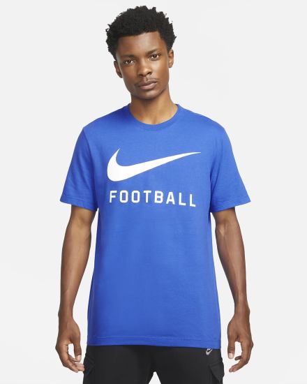 Camiseta Nike Swoosh Hombre Azul Real Azules | DRXJI-1498