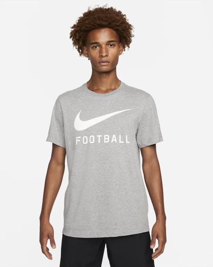 Camiseta Nike Swoosh Hombre Gris Oscuro Blancas | BHQXF-5162