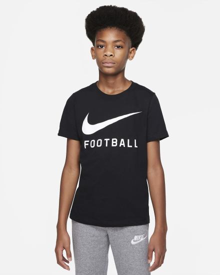 Camiseta Nike Swoosh Kids Niño Negras | DVJKY-0785