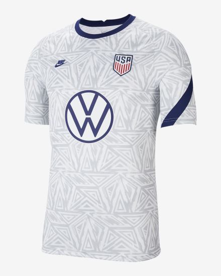 Camiseta Nike U.S. Pre-Match Short-Sleeve Soccer Top Hombre Blancas | CARXQ-4129