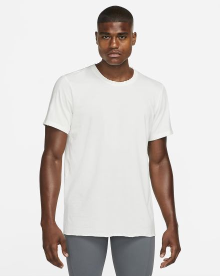 Camiseta Nike Yoga Dri-FIT Top Hombre Gris | CLWVP-8574