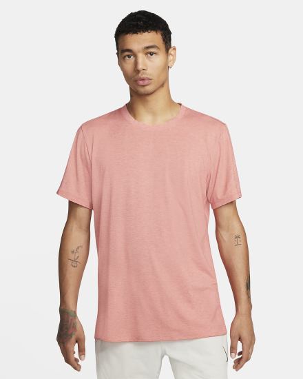 Camiseta Nike Yoga Dri-FIT Top Hombre Rosas Gris | OIJXG-2746