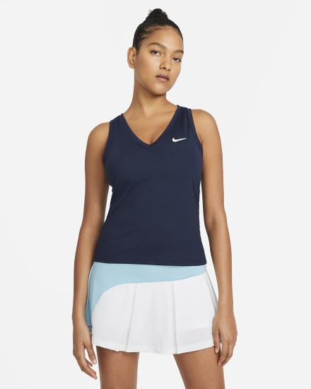 Camiseta Tirantes Nike Court Victory Tennis (Plus Size) Mujer Obsidian Blancas | LVFGS-1436