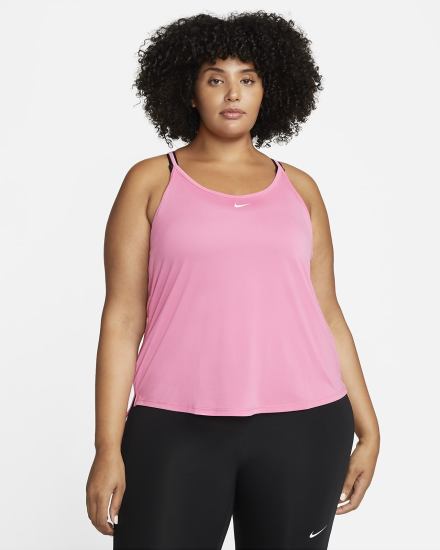 Camiseta Tirantes Nike Dri-FIT One Elastika Standard Fit Mujer Blancas | BECXU-9452