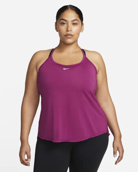 Camiseta Tirantes Nike Dri-FIT One Elastika Standard Fit Mujer Blancas | HSTAF-8369