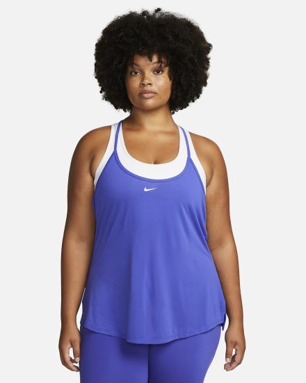Camiseta Tirantes Nike Dri-FIT One Elastika Standard Fit Mujer Blancas | SWZBJ-6915