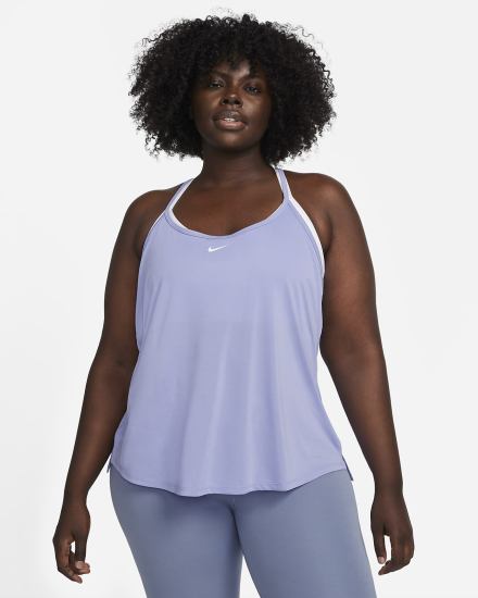 Camiseta Tirantes Nike Dri-FIT One Elastika Standard Fit Mujer Blancas | URFGW-6425