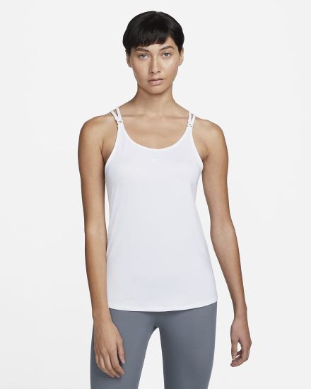 Camiseta Tirantes Nike Dri-FIT One Luxe Slim Fit Strappy Mujer Blancas | IFZLA-0746