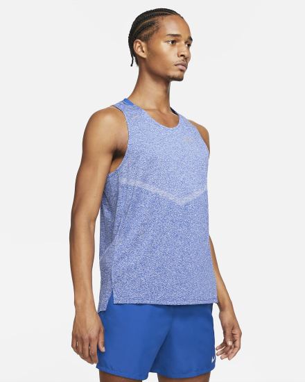 Camiseta Tirantes Nike Dri-FIT Rise 365 Running Hombre Azul Real | LASQX-1439
