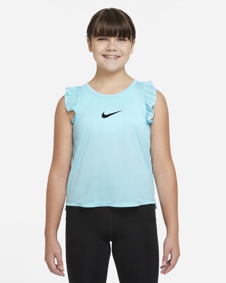 Camiseta Tirantes Nike One Kids Training (Extended Size) Niña Negras | XLVIH-5296