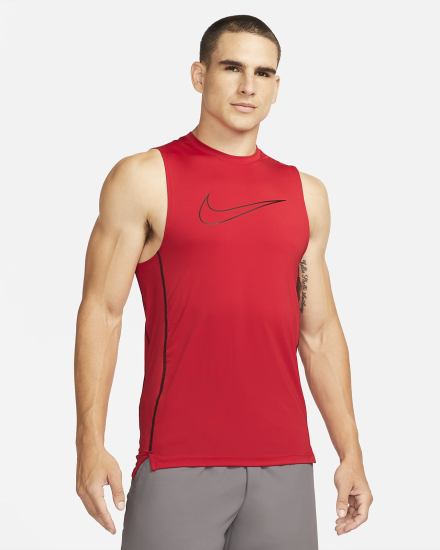 Camiseta Tirantes Nike Pro Dri-FIT Slim Fit Sleeveless Hombre Rojas Negras | YMVWT-4839