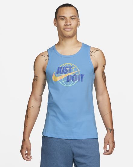 Camiseta Tirantes Nike Sportswear Hombre Azules | ATRQX-1305