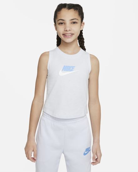 Camiseta Tirantes Nike Sportswear Kids Niña Gris Azules | JVHTA-1472