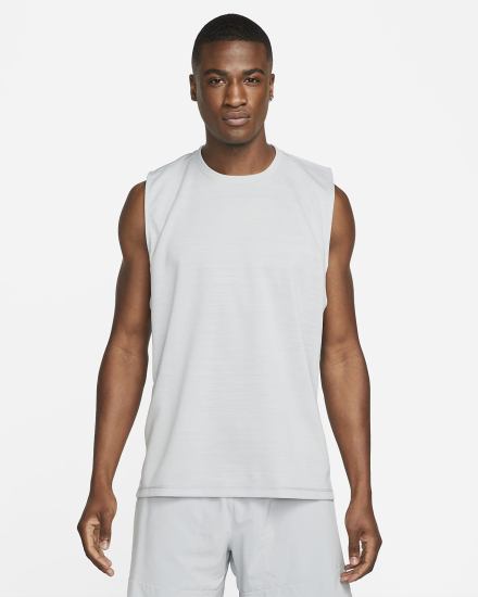 Camiseta Tirantes Nike Yoga Dri-FIT Energy Hombre Gris Claro | XZGDH-4760
