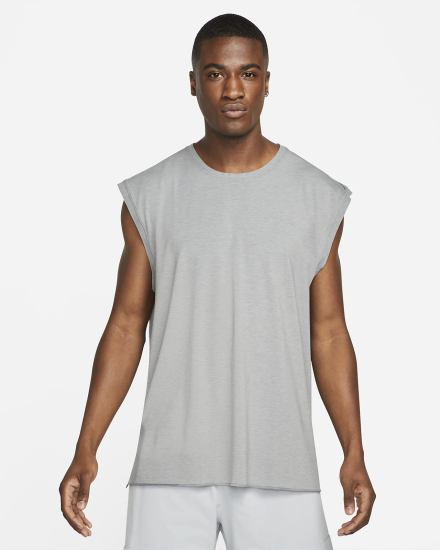 Camiseta Tirantes Nike Yoga Dri-FIT Hombre Gris Claro | WIBZD-5730