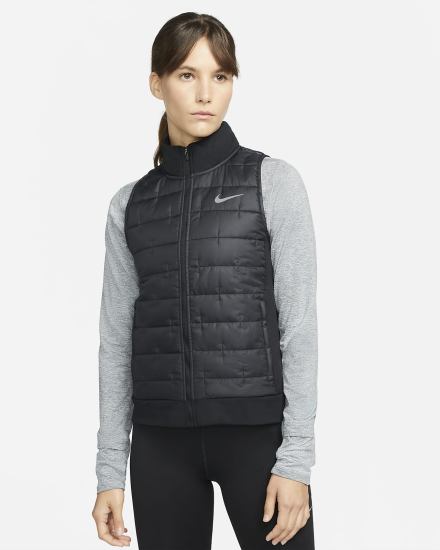 Chalecos Nike Therma-FIT Synthetic-Fill Running Mujer Negras | WCQTA-7328